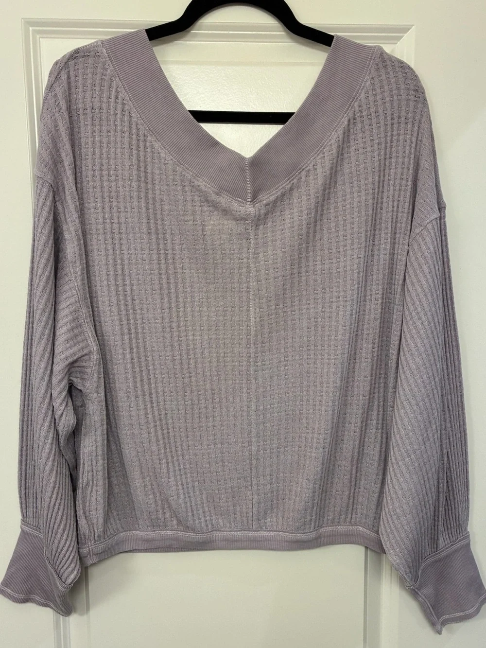 FREE PEOPLE WE THE FREE South Side Thermal Top in Pale Lilac Women’s Size Small